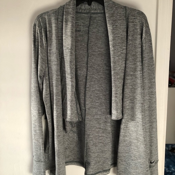 Nike Yoga Draped Open Front Dri-fit Cardigan - Picture 3 of 9